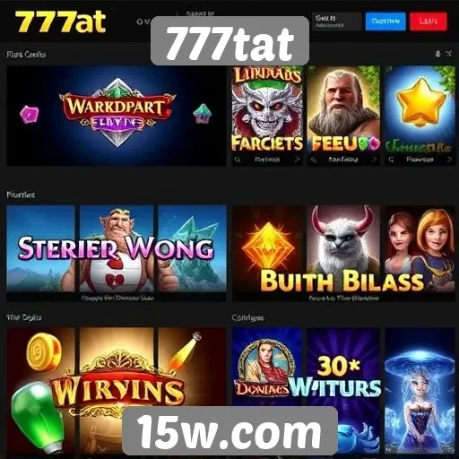 Diversidade de jogos disponíveis no 777tat